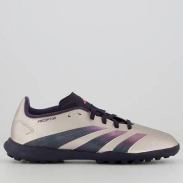 Imagem de Chuteira Adidas Predator League TF Society Juvenil Prata-Unissex