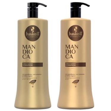 Imagem de Shampoo + Condicionador 1L Mandioca Haskell Auxilia Crescer