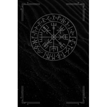 Imagem de Norse Pagan Notebook: Softcover Blank Lined Journal, Viking Notebook, Rune Book, Helm of Awe Rune, Aegishjalmur