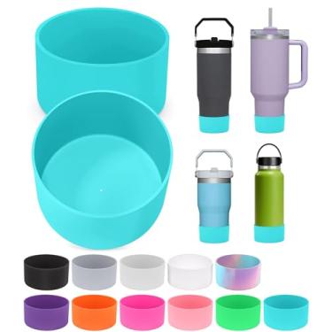 Imagem de 2 peças para bota Stanley, fundo de silicone para Quencher Adventure 1,134 g, 850 g, IceFlow, 590 ml, garrafa de 850 g e para copo Hydroflask de 350 a 680 g para acessórios Stanley Cup, evite