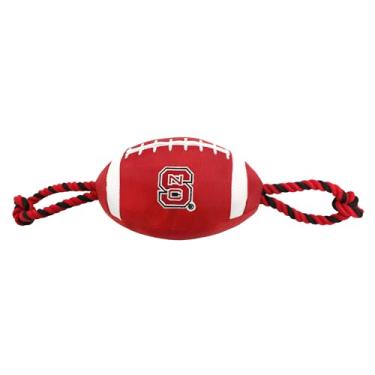 Imagem de Pets First Brinquedo para cães de futebol americano da Carolina do Norte, materiais de nylon de qualidade resistente, cordas de puxar fortes, esguicho interno, cor do time universitário