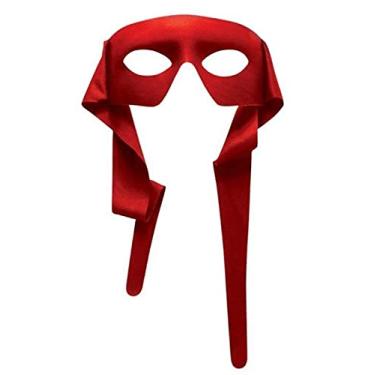 Imagem de Rubies Máscara masculina vermelha mascarada com gravatas, acessório de fantasia de carnaval veneziano, Vermelho, tamanho nico