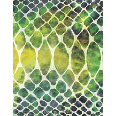 Imagem de Dual noteBOOK: blank and lined journal with alternating pages | sketchbook for jotting down notes, drawing, sketching, and creative writing | 8.5'' x ... cover | Snake skin design (Dual Notebooks)