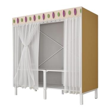 Imagem de Guarda-roupa Armário dobrável portátil para crianças, guarda-roupa com haste suspensa, empilhável, grosso, armário de armazenamento para casa, quarto armário