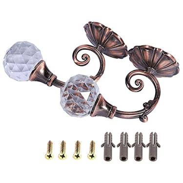Imagem de Cabides de Cristal, 2x Metal Cristal Vidro Cortina Holdback Parede Janela Cortina Tieback Ganchos Suporte Estilo Vintage para Pendurar Roupas, 4 Cores Opcionais ótimo para Sala