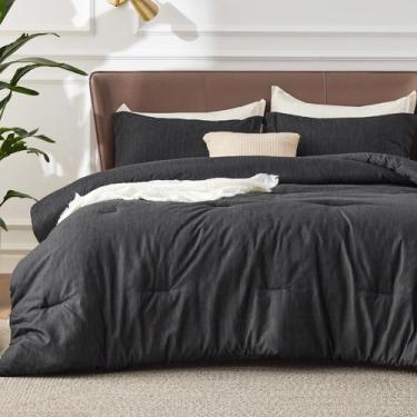 Imagem de Conjunto de Edredom Bedsure King Size - Preto - Para Todas as Estações