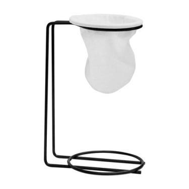 Imagem de Suporte mini coador café aramado liso com refil preto - Magalu RC Cabo
