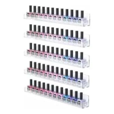 Imagem de 6 Prateleiras Cristal Expositor Esmalte Organizador Manicure - loja di