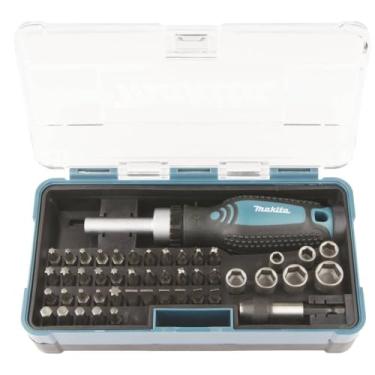 Imagem de MAKITA JOGO DE BITS COM CHAVE MANUAL 47 PECAS B-36170