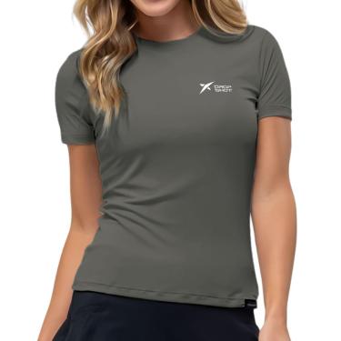 Imagem de Camiseta Drop Shot Baby Look Logo Cinza-GG