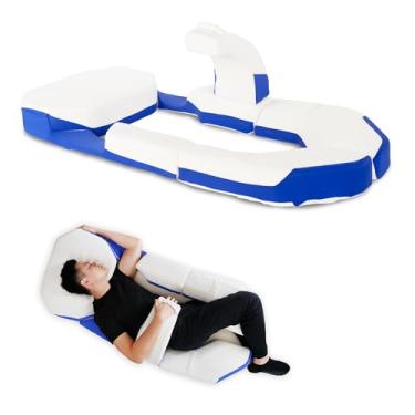 Imagem de Travesseiro modular: ajustável, travesseiro de corpo inteiro desenvolvido por médicos para suporte completo | Travesseiros corporais para adultos - alívio da dor no pescoço, ombro, joelho e costas |