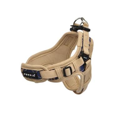 Imagem de Puppia Peitoral Corwin X moderno xadrez padrão primavera verão para cães pequenos e médios, azul-marinho, grande