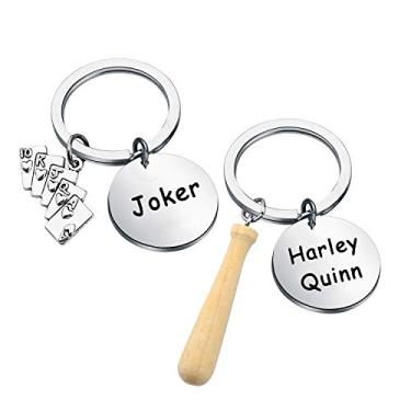 Imagem de BAUNA Chaveiro de Quinn Coringa Conjunto de Chaveiro de Esquadrão Suicida