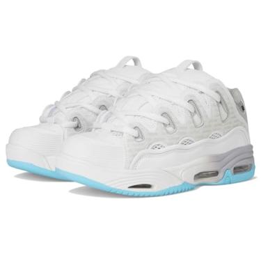 Imagem de Osiris Tênis de skate masculino D3 2001, Branco/cinza/azul bebê, 41