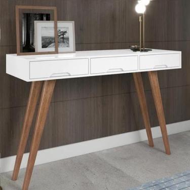 Imagem de Aparador Decorativo 3 Gavetas 1,20m Laqueado Branco - Luka Decor