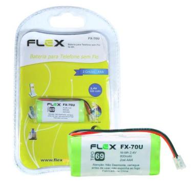 Imagem de Bateria Recarregável Flex para Telefone Sem Fio 2,4V 600mAh FX-70U, 1 