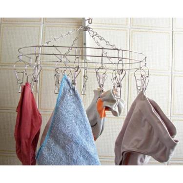 Imagem de Varal Multiuso 14 Pregadores Oval 32x24cm Roupas Íntimas Toalhas Panos