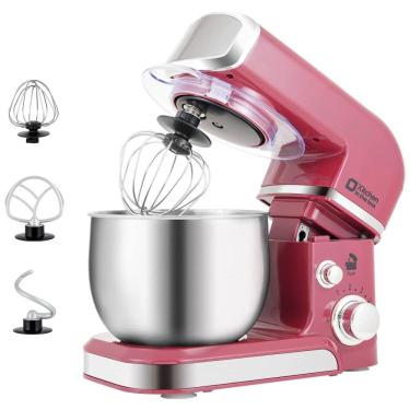 Imagem de Batedeira de Cozinha Kitchen in the box, 3 Litros, 6 Velocidades, Design Compacto, Leve e Portátil - Rosa