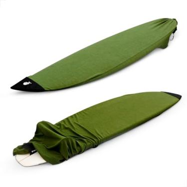Imagem de Capa Prancha de Surf 6’5 Universal Toalha Shotboard Capa Camisinha 6'5 Tecido Macio com Ajuste e Proteção no Transporte Modelo Camisinha com Proteção Acolchoada no Bico (Verde Musgo)