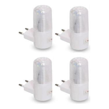 Imagem de Kit 4 Luminária De Tomada Abajur Led Mini Luz Noturna Bivolt