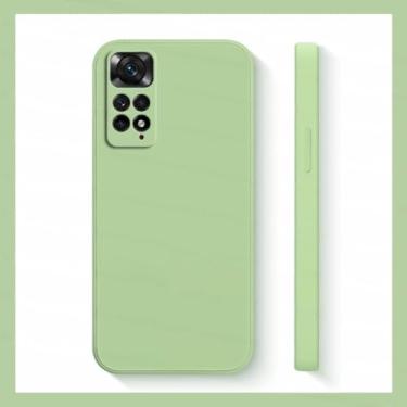 Imagem de Capa para Xiaomi para Redmi Note 11s 10 11 12 13 Pro Plus 5G Capa de silicone líquido à prova de choque, verde, para Note13 ProPlus