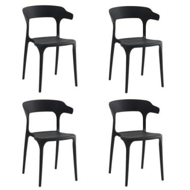 Imagem de Cadeira De Jantar Valéria Pp Versi Kit 4 Unidades - Preto
