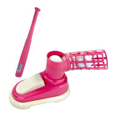 Imagem de Vaveren Máquina de arremesso de beisebol infantil Lançador externo interno com e beisebol de bola de bola de brinquedo de brinquedo de tiro, com 3 Bolas