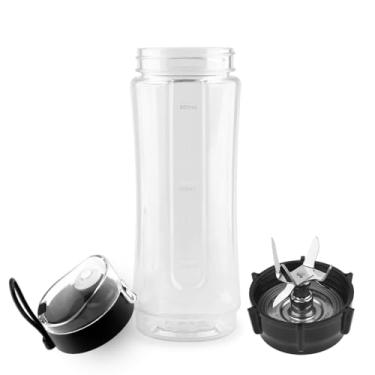 Imagem de Anbige Peças de reposição Garrafa esportiva de 590 ml com conjunto de lâmina de 6 aletas, compatível com liquidificadores Oster