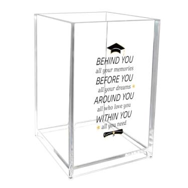 Imagem de DTUIEUI Suporte de caneta de acrílico de formatura, presentes de formatura para ele, presentes de formatura para meninas e meninos