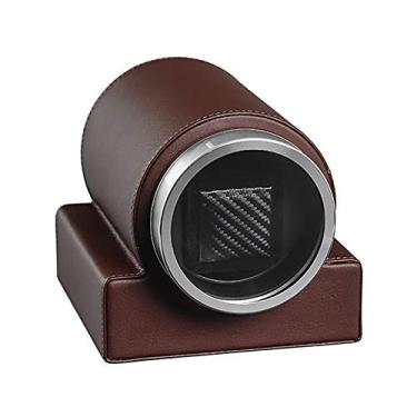 Imagem de Spinner Winding Box Watch Winders - Leather Single Watch Winding Box Automatic Mechanical Watch Winder Dustproof Watch Storage Case Dual-Power Watch Shaker Turntable Quiet and Well