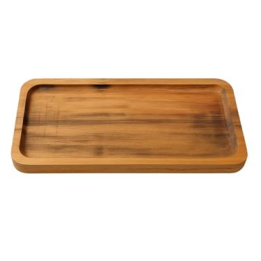 Imagem de Bandeja de Madeira Teca 20x10cm Tábua Petisqueira 15mm Porção Servir Zanline