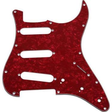 Imagem de Escudo para Guitarra Stratocaster, Vermelho Perolado, 3 Captadores Single-Coil