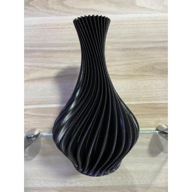 Imagem de Vaso Jarro Decorativo Espiral  Plástico  Flores Artificiais - Genérica