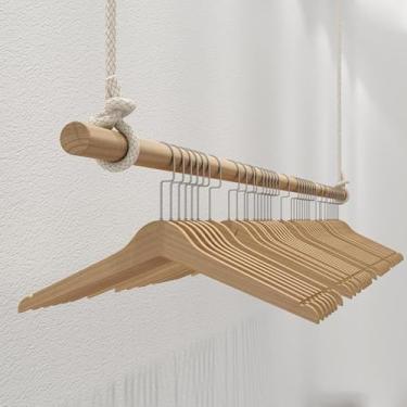 Imagem de Trilho De Roupas Cabideiro, Cabide De Montagem No Teto, Para Camarim/Quarto/Corredor Walk-in Closet, Suspensão/Altura Ajustável (haste De Madeira Maciça De 50 Cm, Cabo De, A, wax flag rope
