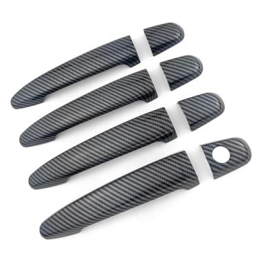 Imagem de Dakitita Acabamento de maçaneta de porta colorida de fibra de carbono ABS para Toyota Camry XV40 2007-2011 Avalon X30 2006-2012 Sienna 2004-2010 Tacoma 2005-2011 acessórios decoração exterior (sem