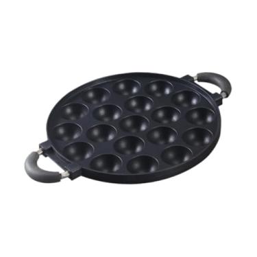 Imagem de Ｂｅｓｇａ Donuts Maker Pan Donut Baking Plate Plate Versátil Ball Takoyaki Pan Bolo Placas Modelo de Placas sobremesas Snacks Breakfast Breakfast, 19 Buracos