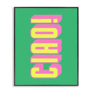 Imagem de Stupell Industries Ciao Bold Lettering Black Framed Giclee Art, design by House of Lulu, 24 x 30