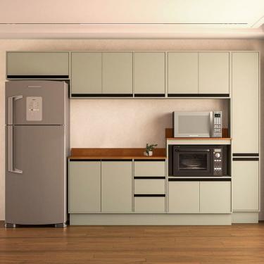 Imagem de Cozinha Completa Koya 12 Portas 3 Gavetas 40250050 Verde Oliva - Politorno