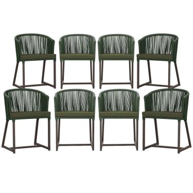Imagem de Mesa com 4 Cadeiras de Jantar Roma 100cm e Noronha em Aluminío