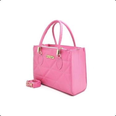 Imagem de Bolsa Média Feminina de Grife Shopbag Dubai Estilo e Qualidade, Pink