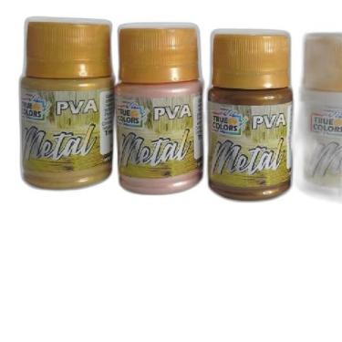 Imagem de Tinta Pva Metal 37Ml Kit 5 Cores True Colors