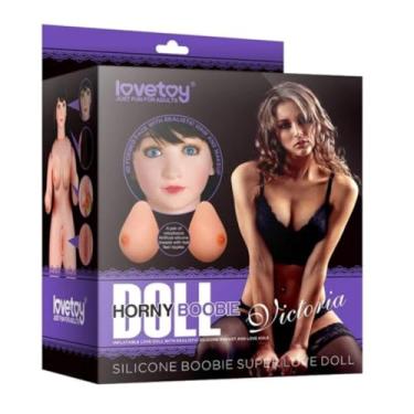 Imagem de Boneca Inflável Victória Brunette Com Seios Em Silicone Sensações Reais Fantasias Sexuais