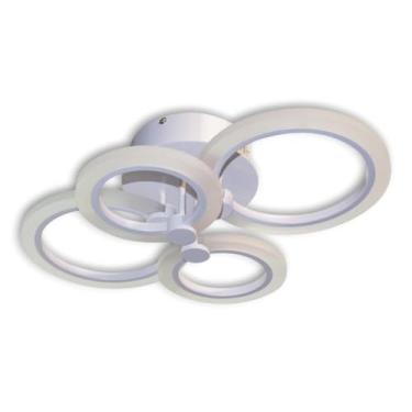 Imagem de Plafon Redondo Led Luminaria Four Side Circles Branco Mg134