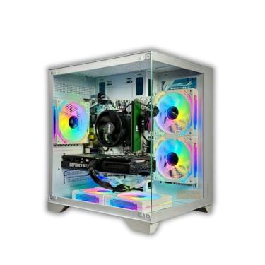 Imagem de PC Gamer Aquario Ryzen 5 5500 | RTX 4060 8GB | 32GB DDR4 | SSD NVMe 1TB | B450 White | Win 11 Pro - Setup Gamer Branco Definitivo