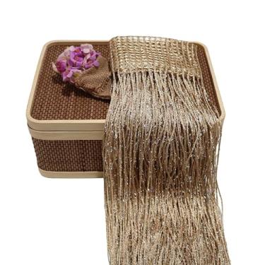 Imagem de homwowo Cortina de porta com miçangas, tela mosquiteira, maneira chique de afastar moscas, cortina de cordão decorativo com glitter, divisória de ambiente, UM, 1X2 M