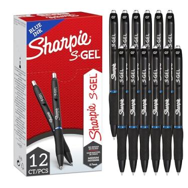 Imagem de Sharpie S-Gel | Canetas de gel | Ponta média (0,7 mm) | Tinta azul | 12 unidades