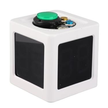 Imagem de Cronômetro digital de contagem regressiva de cubo de 3,6 cm, conjunto de dois tempos predefinidos, alarme, visor brilhante, portátil para cassino de xadrez, ótimo presente, ajuste o brilho, botões de