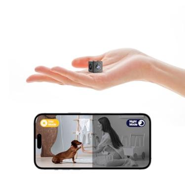 Imagem de Câmera oculta HD 2K – Mini câmera espiã sem fio – Micro WiFi Nanny Cam – Câmeras de segurança doméstica com detecção de movimento e armazenamento na nuvem, controle de aplicativo