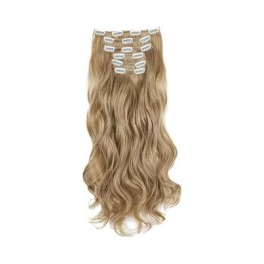 Imagem de Loira Preta 24 Polegadas Longas Extensões De Cabelo Sintético Reto 16 