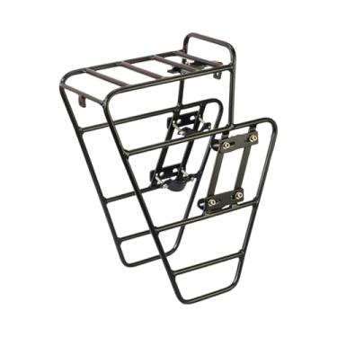 Imagem de kowaku Suporte de carga frontal para bicicleta, acessório para bicicleta de turismo, prateleira para bagagem, suporte de bagagem de alumínio para turismo, Sem Bolsa de Rede